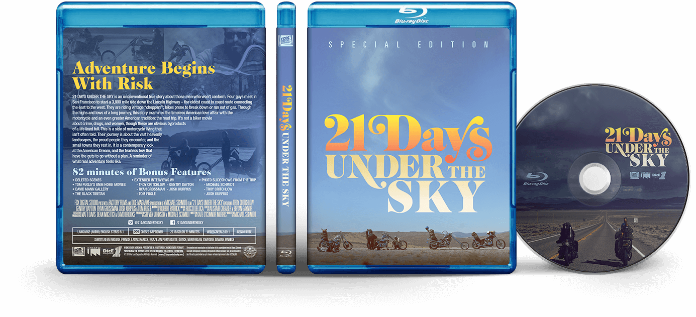 21 Days Under The Sky bluray packaging