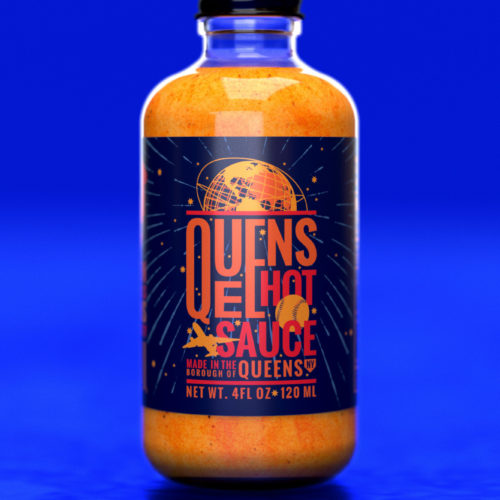 Queens Hot Sauce packaging